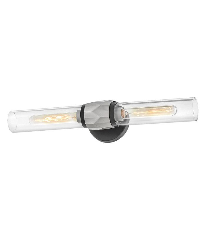 Hinkley Ellison Bathroom Wall Lamp Contemporary Black Brushed Nickel IP44 2x E27-4