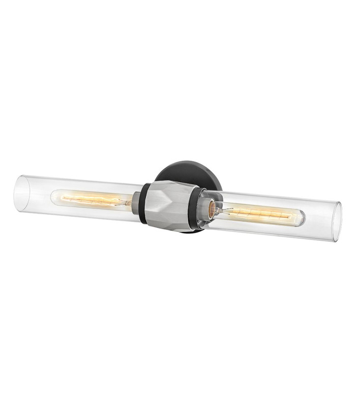 Hinkley Ellison Bathroom Wall Lamp Contemporary Black Brushed Nickel IP44 2x E27-6