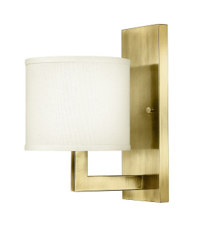 Hinkley Hampton Wall Lamp with Shade Classic Brushed Brass 1x E27-1
