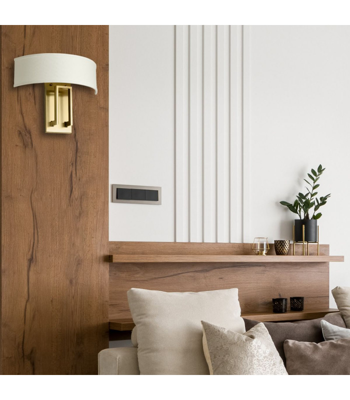 Hinkley Hampton Wall Lamp with Shade Classic Brushed Brass 2x E14-2