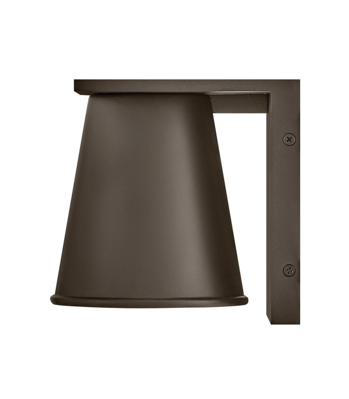 Hinkley Hans Outdoor Wall Down Lamp Contemporary Architectural Bronze 2700K IP44 1x GU10-4