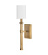 Hinkley Moore Candle Wall Lamp Traditional Heritage Brass Ivory Linen Shade 1x E14-1