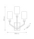 Hinkley Moore Candle Wall Lamp Traditional Heritage Brass Ivory Linen Shade 3x E14-3