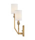 Hinkley Moore Candle Wall Lamp Traditional Heritage Brass Ivory Linen Shade 3x E14-5