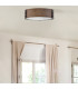 Hinkley Sawyer Cylindrical Ceiling Light Traditional Sequoia wood effect rust Iron accents IP44 3x E14-4