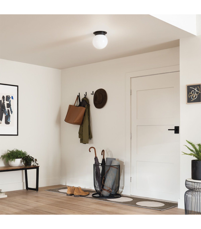 Kichler Albers Globe Ceiling Light Contemporary Black 1x E27-2