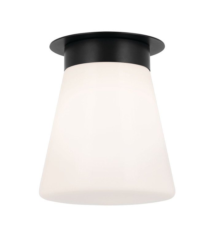 Kichler Albers Semi Flush Ceiling Light Contemporary Black 1x E27-1