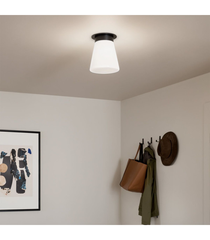 Kichler Albers Semi Flush Ceiling Light Contemporary Black 1x E27-4