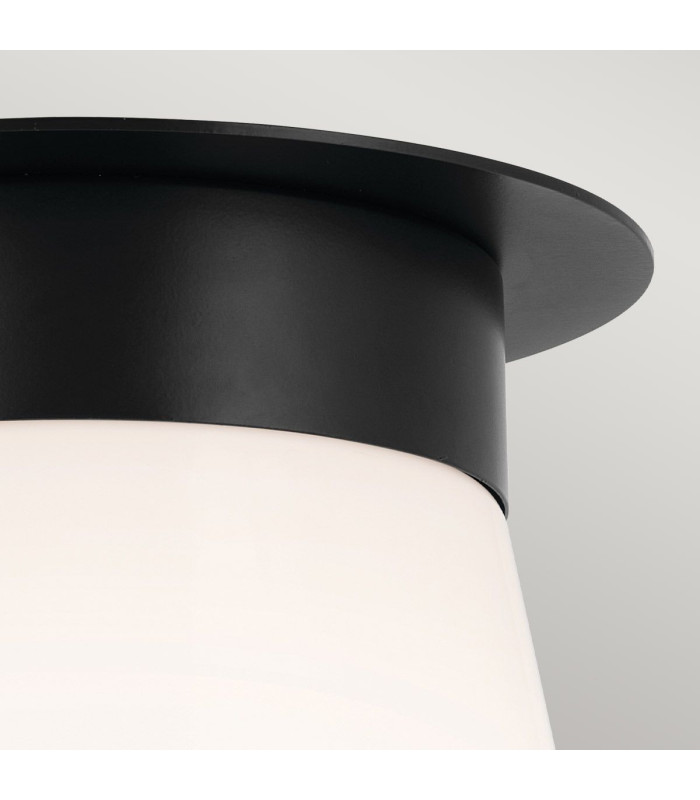 Kichler Albers Semi Flush Ceiling Light Contemporary Black 1x E27-6