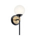Kichler Benno Bathroom Wall Lamp Contemporary Black Champagne Bronze 3000K IP44 1x G9-1
