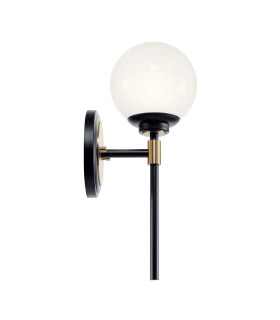 Kichler Benno Bathroom Wall Lamp Contemporary Black Champagne Bronze 3000K IP44 1x G9-2