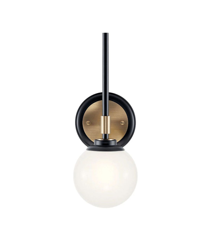 Kichler Benno Bathroom Wall Lamp Contemporary Black Champagne Bronze 3000K IP44 1x G9-4