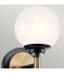 Kichler Benno Bathroom Wall Lamp Contemporary Black Champagne Bronze 3000K IP44 1x G9-6