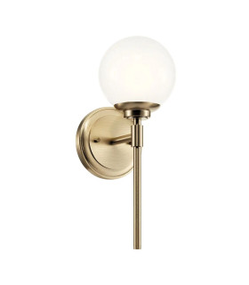 Kichler Benno Bathroom Wall Lamp Contemporary Champagne Bronze 3000K IP44 1x G9-1