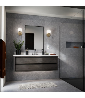 Kichler Benno Bathroom Wall Lamp Contemporary Champagne Bronze 3000K IP44 1x G9-2