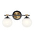 Kichler Benno Bathroom Wall Lamp Contemporary Black Champagne Bronze 3000K IP44 2x G9-5