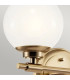 Kichler Benno Bathroom Wall Lamp Contemporary Champagne Bronze 3000K IP44 2x G9-6