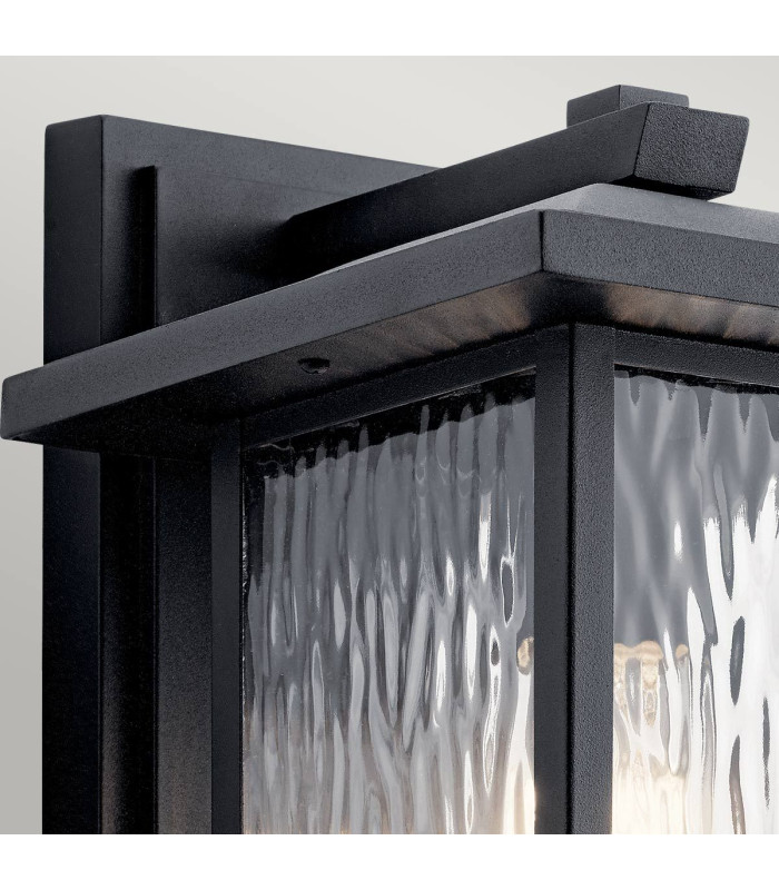 Kichler Cappanna Medium Outdoor Wall Lantern Traditional Textured Black IP44 1x E27-6