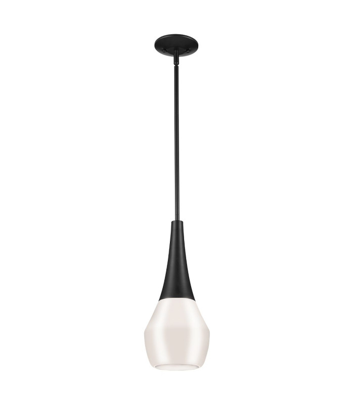 Kichler Deela Slim Pendant Ceiling Light Contemporary Black 1x E27-1
