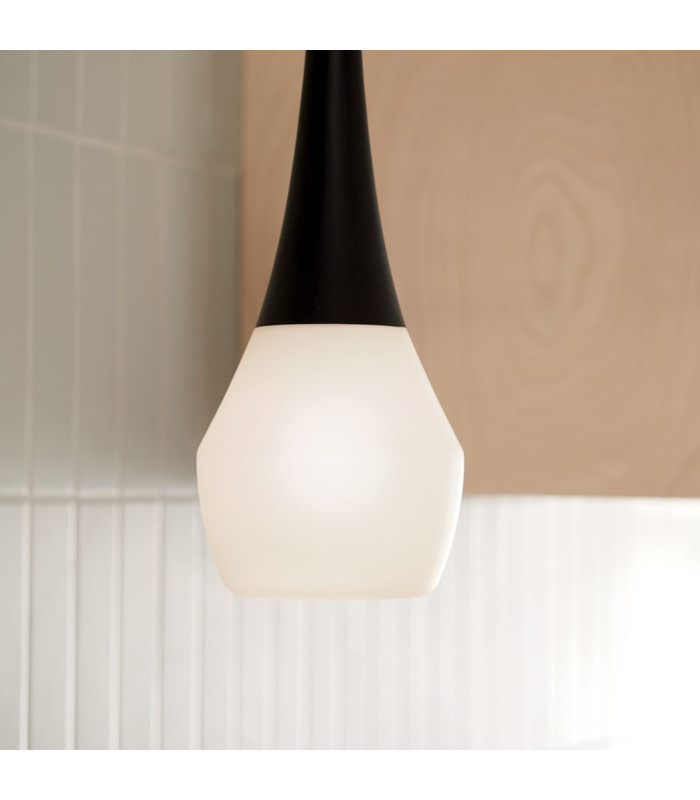 Kichler Deela Slim Pendant Ceiling Light Contemporary Black 1x E27-4