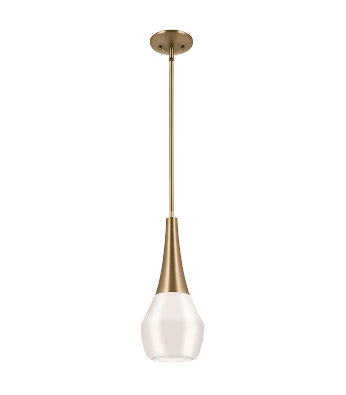 Kichler Deela Slim Pendant Ceiling Light Contemporary Champagne Bronze 1x E27-1