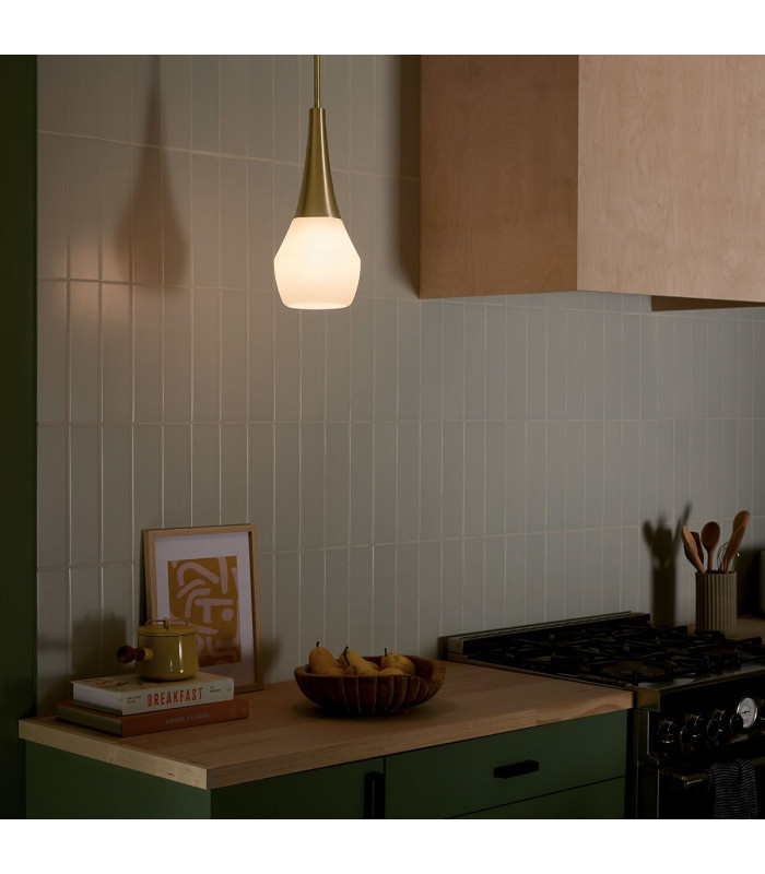 Kichler Deela Slim Pendant Ceiling Light Contemporary Champagne Bronze 1x E27-5