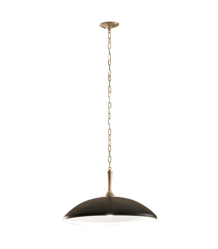 Kichler Delarosa Dome Pendant Ceiling Light Contemporary Black Champagne Bronze 1x E27-1