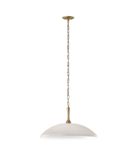 Kichler Delarosa Dome Pendant Ceiling Light Contemporary White Champagne Bronze 1x E27-1