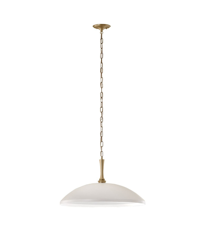 Kichler Delarosa Dome Pendant Ceiling Light Contemporary White Champagne Bronze 1x E27-1