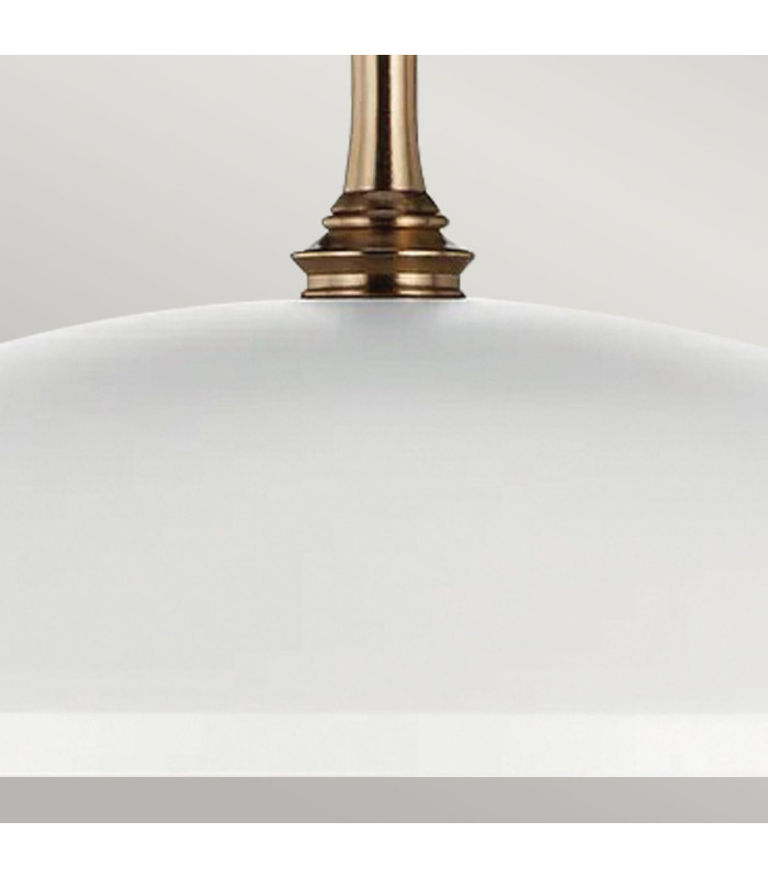 Kichler Delarosa Dome Pendant Ceiling Light Contemporary White Champagne Bronze 1x E27-6