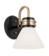 Kichler Farum Bathroom Wall Lamp Classic Black Champagne Bronze 3000K IP44 1x G9-1