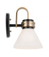 Kichler Farum Bathroom Wall Lamp Classic Black Champagne Bronze 3000K IP44 1x G9-5