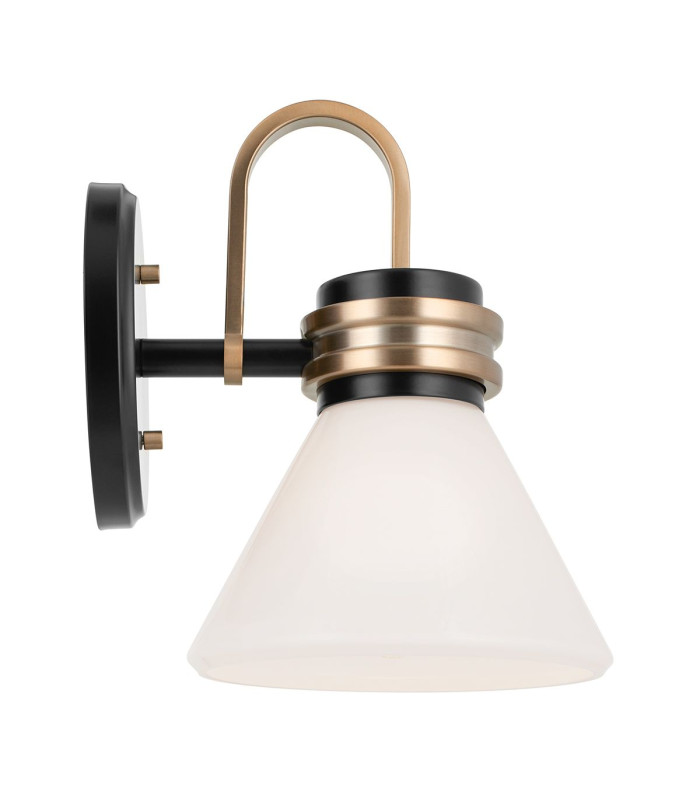 Kichler Farum Bathroom Wall Lamp Classic Black Champagne Bronze 3000K IP44 1x G9-5