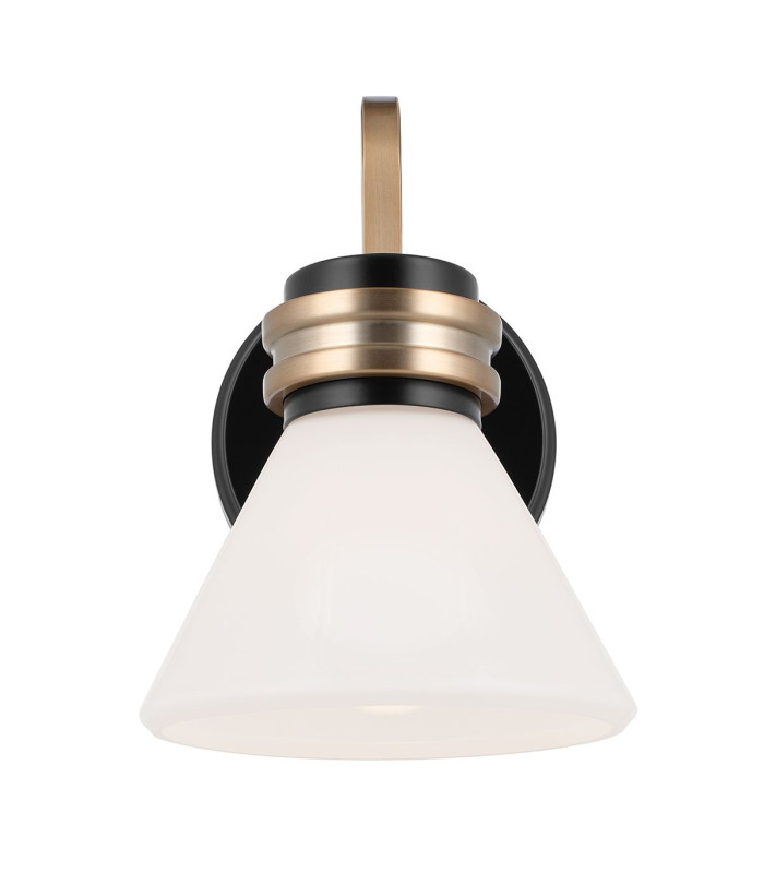 Kichler Farum Bathroom Wall Lamp Classic Black Champagne Bronze 3000K IP44 1x G9-6