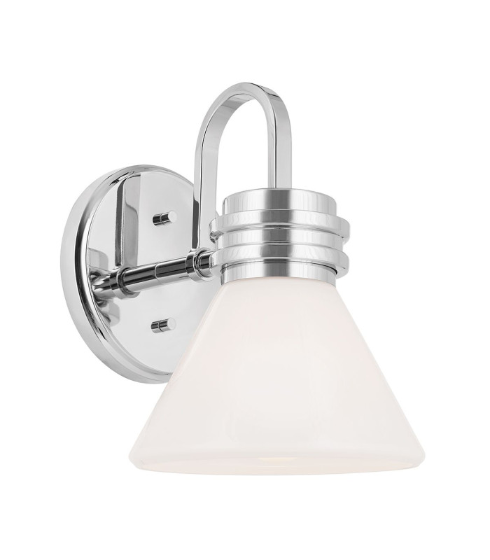 Kichler Farum Bathroom Wall Lamp Classic Polished Chrome 3000K IP44 1x G9-1