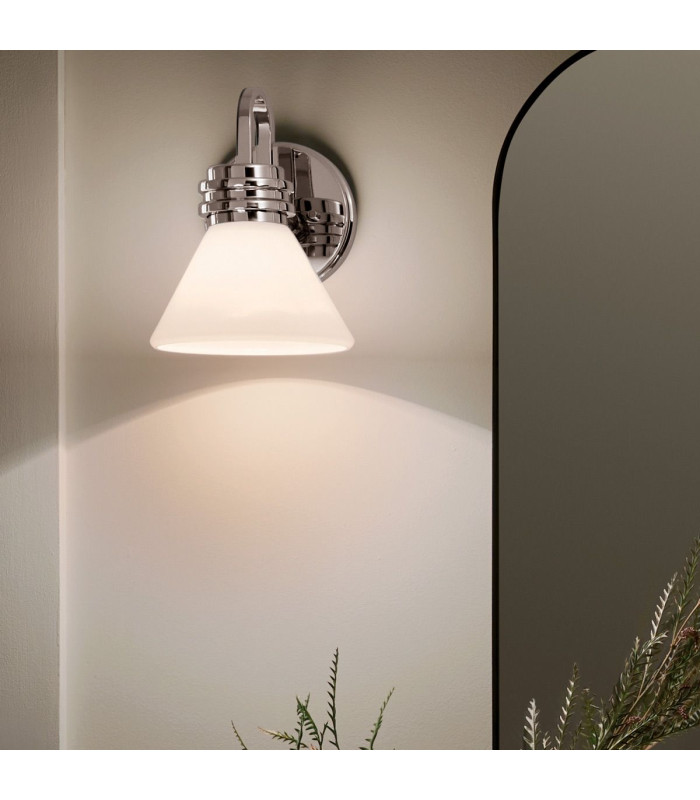 Kichler Farum Bathroom Wall Lamp Classic Polished Chrome 3000K IP44 1x G9-2
