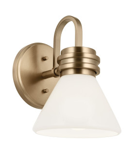 Kichler Farum Bathroom Wall Lamp Classic Champagne Bronze 3000K IP44 1x G9-1