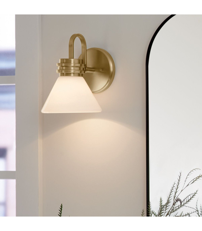Kichler Farum Bathroom Wall Lamp Classic Champagne Bronze 3000K IP44 1x G9-4