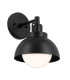 Kichler Niva Dome Wall Lamp Contemporary Black 1x E27-1