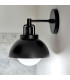 Kichler Niva Dome Wall Lamp Contemporary Black 1x E27-5