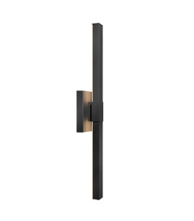 Kichler Nocar Large LED Outdoor Modern Wall Lamp Contemporary Textured Black 3000K IP44-1