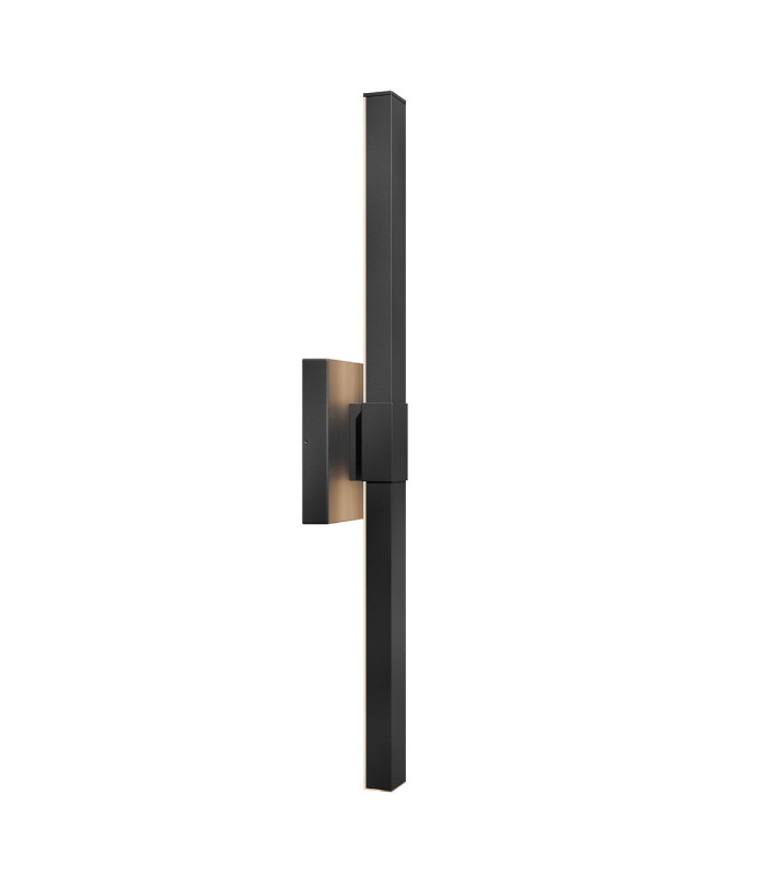 Kichler Nocar Large LED Outdoor Modern Wall Lamp Contemporary Textured Black 3000K IP44-1