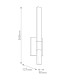 Kichler Nocar Medium LED Outdoor Modern Wall Lamp Contemporary Textured Black 3000K IP44-3