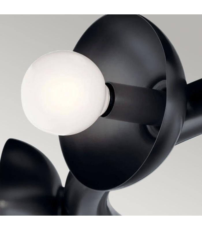 Kichler Palta Cylindrical Pendant Ceiling Light Contemporary Satin Black 9x E14-5