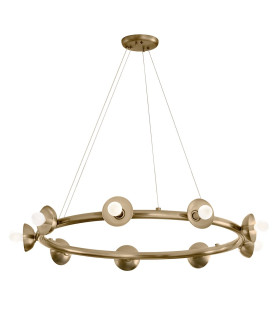 Kichler Palta Cylindrical Pendant Ceiling Light Contemporary Champagne Bronze 9x E14-1