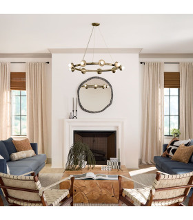 Kichler Palta Cylindrical Pendant Ceiling Light Contemporary Champagne Bronze 9x E14-2