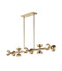 Kichler Palta Bar Pendant Ceiling Light Contemporary Champagne Bronze 10x E14-1