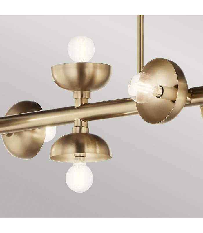 Kichler Palta Bar Pendant Ceiling Light Contemporary Champagne Bronze 10x E14-4
