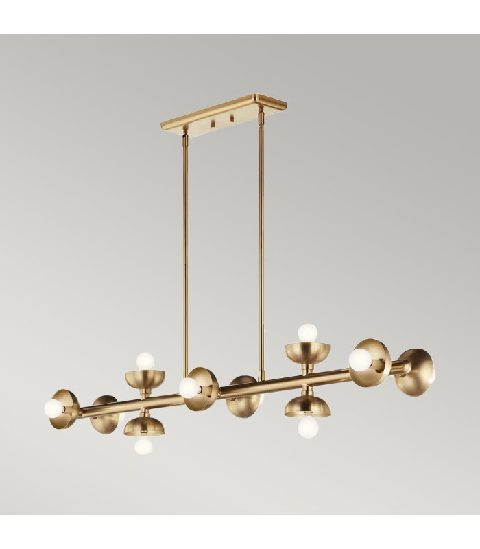 Kichler Palta Bar Pendant Ceiling Light Contemporary Champagne Bronze 10x E14-5