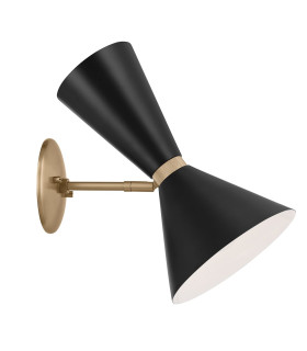 Kichler Phix Single Spotlight Contemporary Champagne Bronze Black 2x E27-1